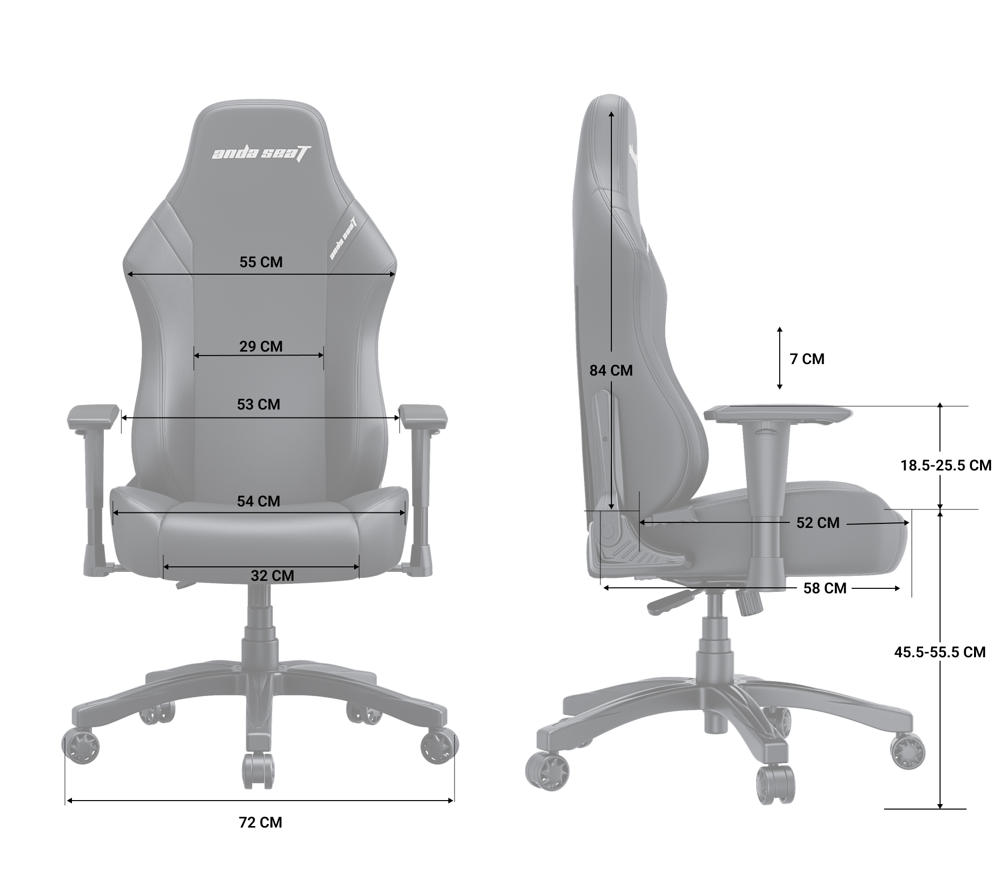 Кресло геймерское Anda Seat Luna Color L Blue (871380166) kupistul